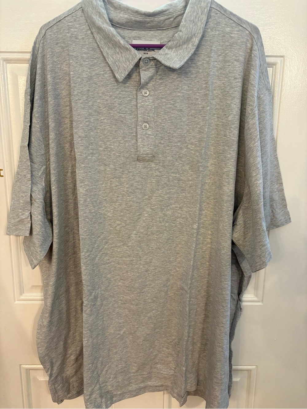 Goodfellow & Co Light Gray Short-Sleeve Polo men’s 4XL